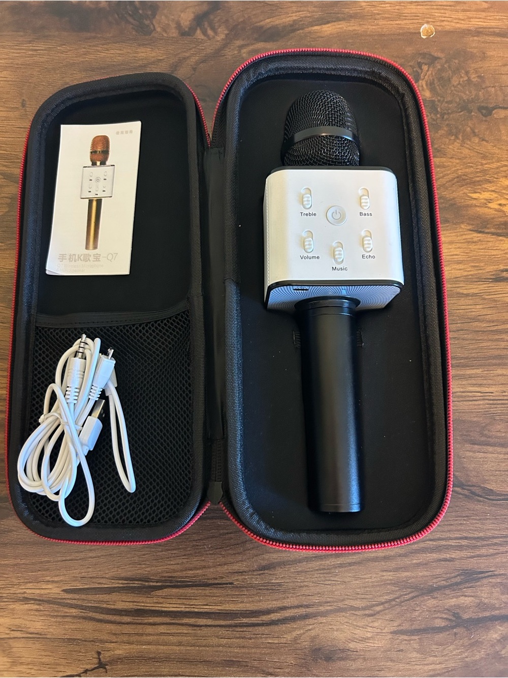 Wireless Handheld Karaoke Microphone - Black and Silver